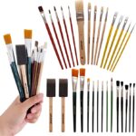 30 Pieces Flat Tip Paint Brushes Large