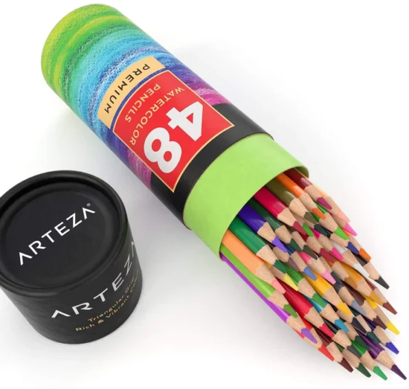 Arteza Watercolor Pencils Set of 48